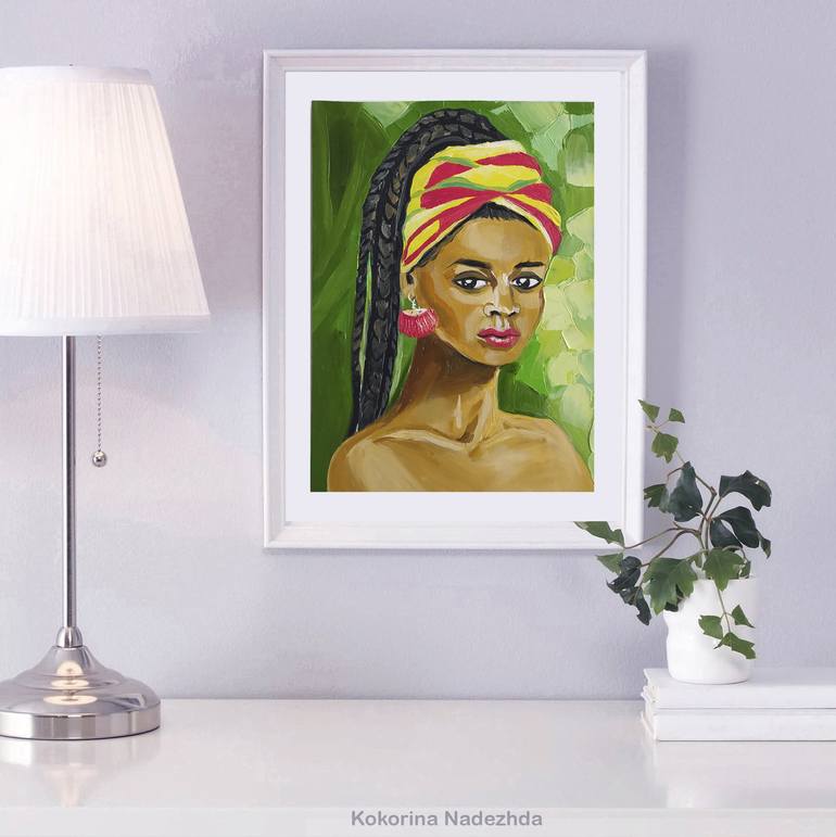 Original Impressionism Portrait Painting by Nadezhda Kokorina