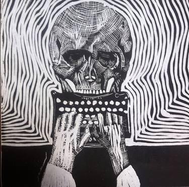 Original Surrealism Mortality Printmaking by Karim Shuquem