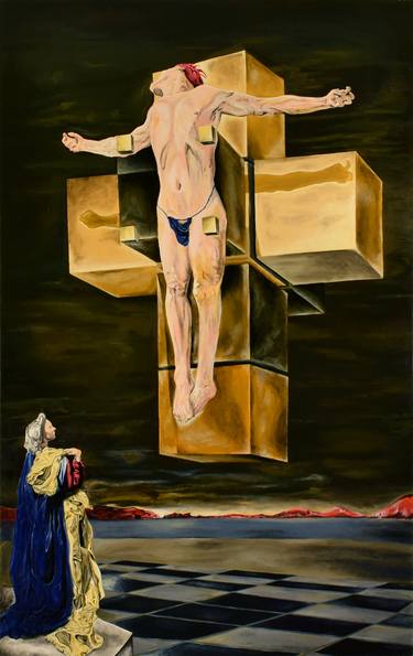 Crucifixion (Corpus Hypercubicus) [After Dali] thumb