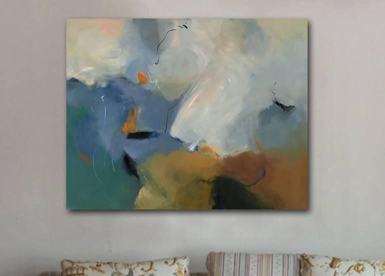 Original Abstract Expressionism Abstract Painting by MARIA CECILIA FERNANDEZ DE ARROSPIDE