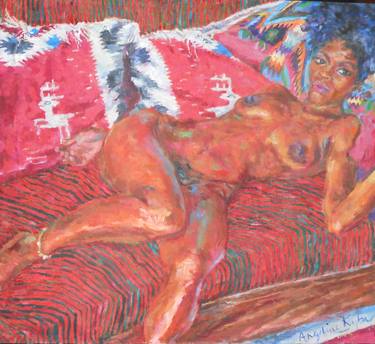 Print of Realism Erotic Paintings by Angeline Kyba