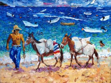 Print of Beach Paintings by Angeline Kyba
