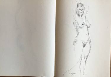 Original Figurative Nude Drawings by Angeline Kyba