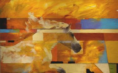 Original Abstract Expressionism Animal Collage by Ann Shogren