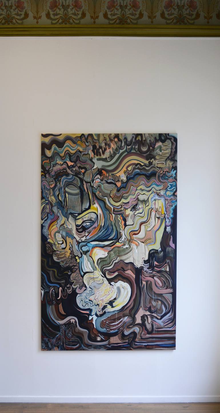 Original Abstract Expressionism Abstract Painting by Diana Roig