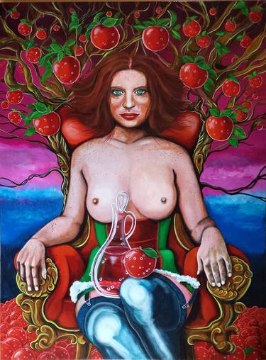 Print of Surrealism Nude Paintings by Lucjan Albin Lawnicki