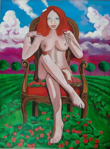 Print of Nude Paintings by Lucjan Albin Lawnicki