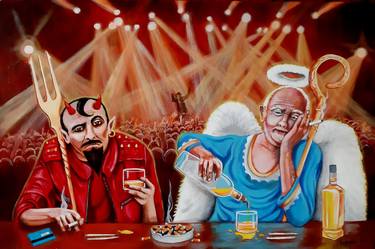 Print of Surrealism Food & Drink Paintings by Lucjan Albin Lawnicki