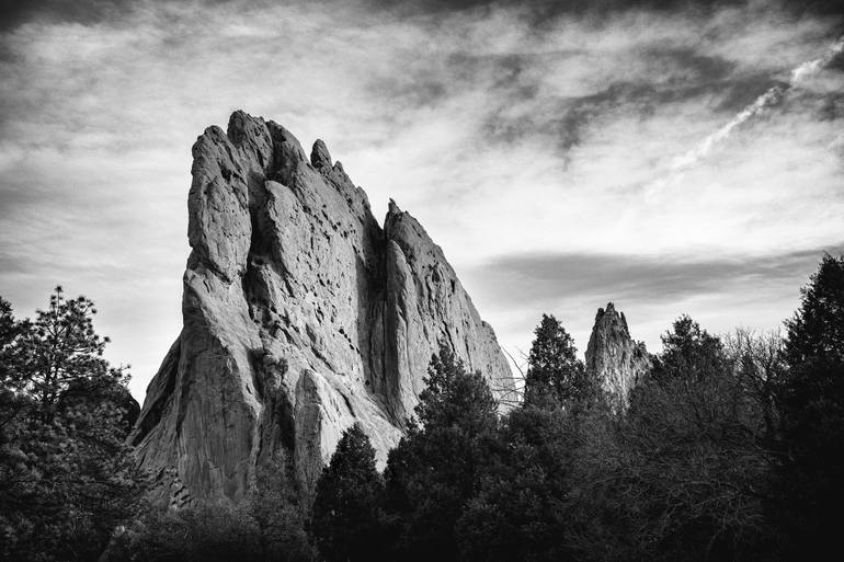 Original Mountain Photography by John Magnoski | Black & White Art on Paper | Tower of Babel, Garden of the Gods