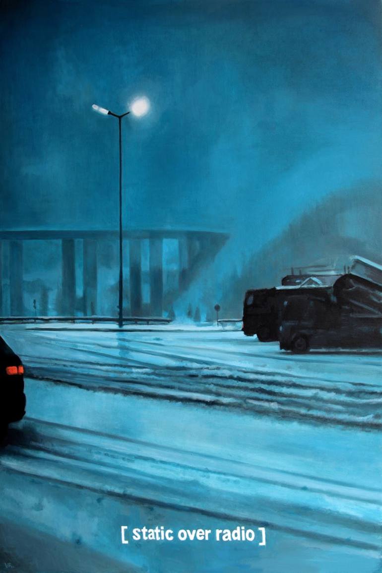 Original Car Painting by Saso Vrabic | Contemporary Art on Canvas | The Long Way Home