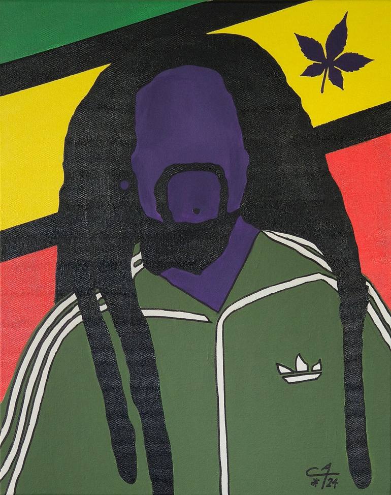 Original Pop CultureCelebrity Painting by Alex Ciattaglia  Pop Art Art on Canvas  Bob