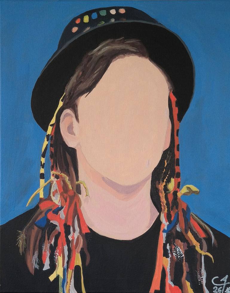 Original Pop CultureCelebrity Painting by Alex Ciattaglia  Pop Art Art on Canvas  Boy