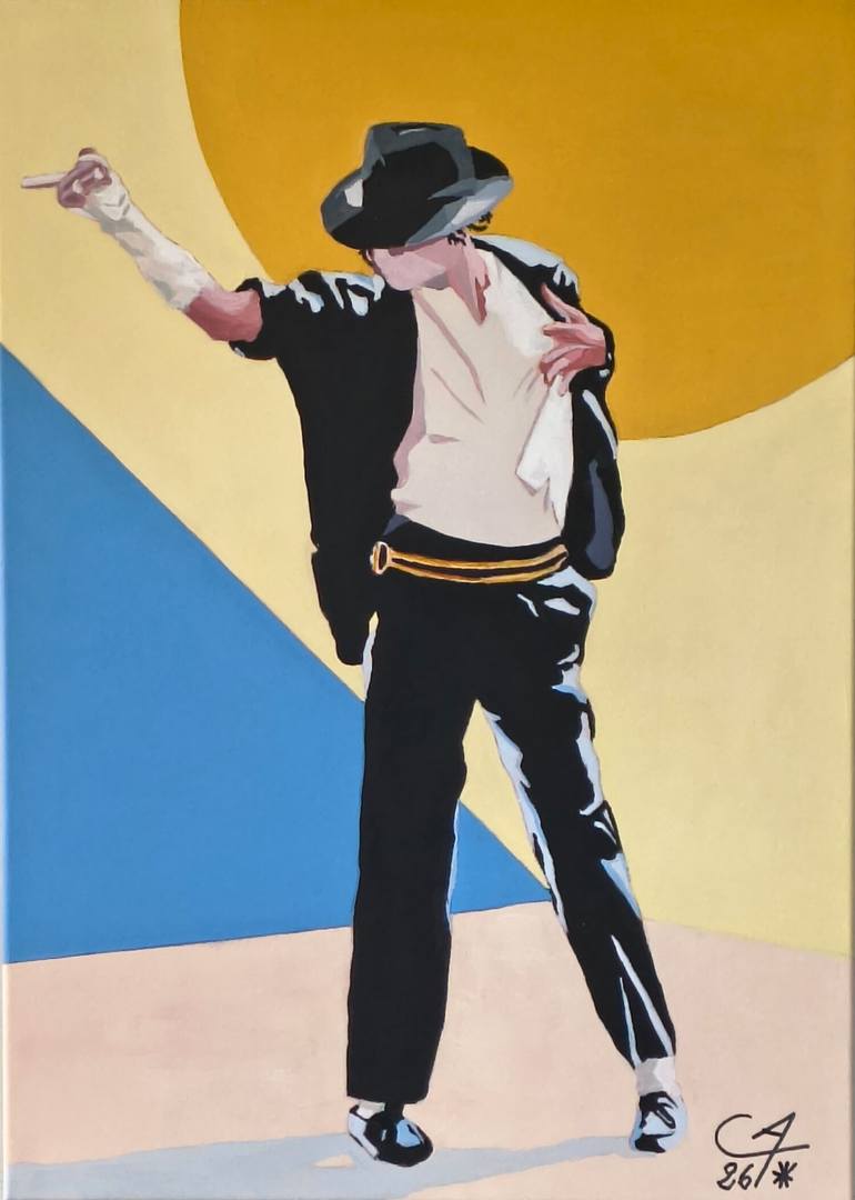 Original Pop CultureCelebrity Painting by Alex Ciattaglia  Pop Art Art on Canvas  Michael