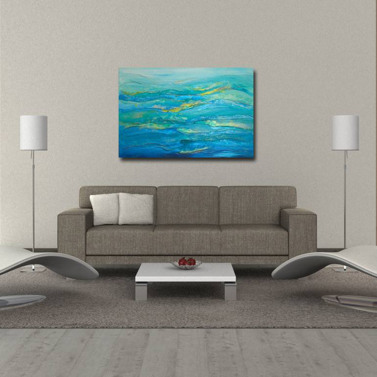 Original Abstract Seascape Painting by Sharon Deegan