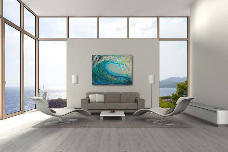 Original Abstract Expressionism Seascape Painting by Sharon Deegan