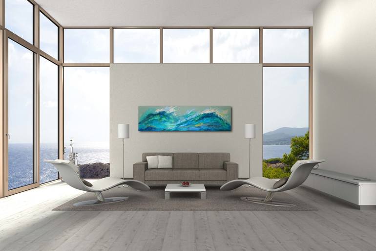 Original Abstract Seascape Painting by Sharon Deegan