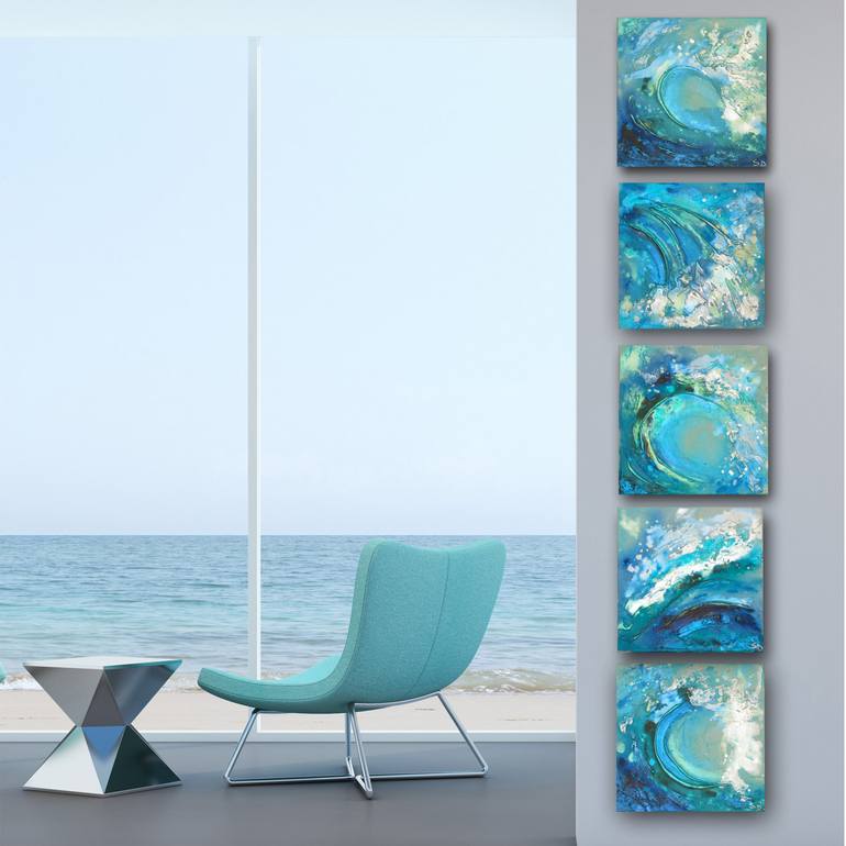 Original Abstract Seascape Painting by Sharon Deegan