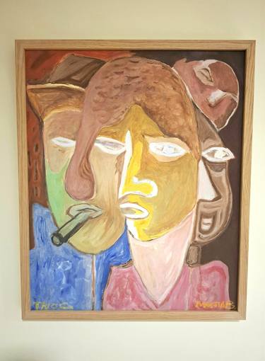 Original Expressionism People Painting by Mattia Bianchi