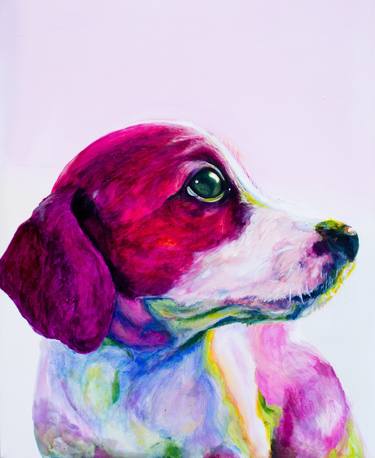 Print of Pop Art Dogs Paintings by jenny Cottingham