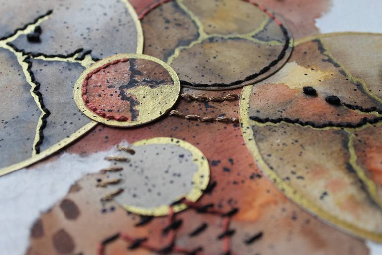 Original Minimalism Abstract Mixed Media by Maria Elena Porte Petit