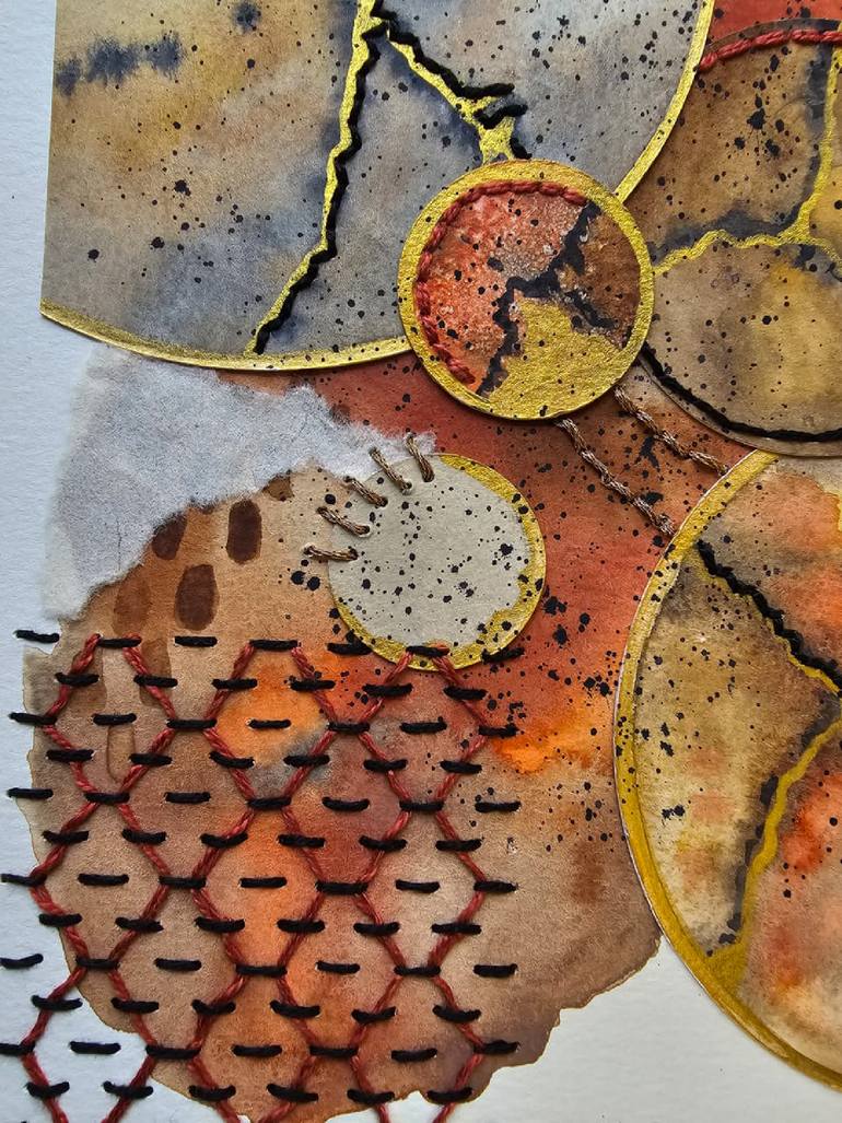 Original Minimalism Abstract Mixed Media by Maria Elena Porte Petit