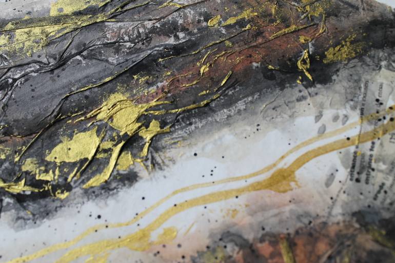 Original Abstract Expressionism Abstract Mixed Media by Maria Elena Porte Petit