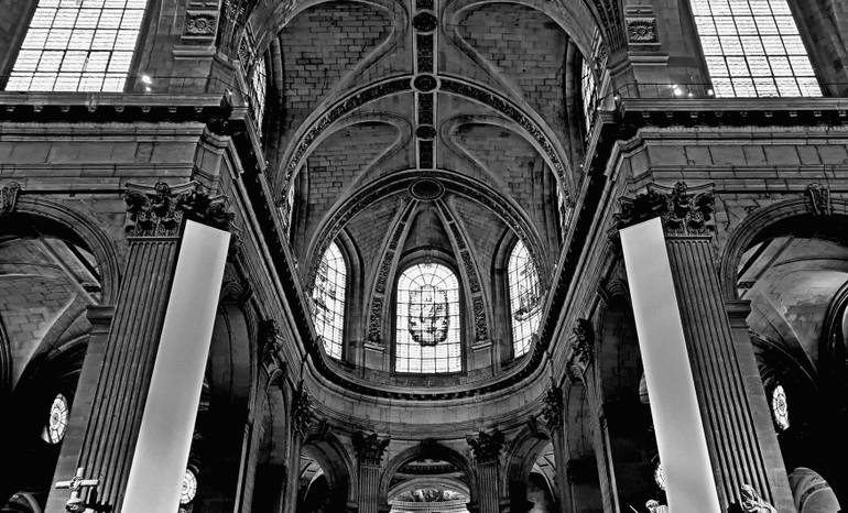 Original Architecture Photography by Laura Strat | Black & White Art on Paper | The Arc of Devotion - Grammar of Stillness X