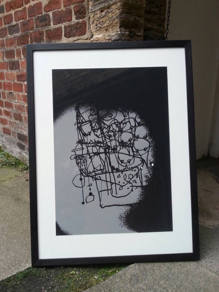 Original Abstract Expressionism Portrait Printmaking by Andy Cumming