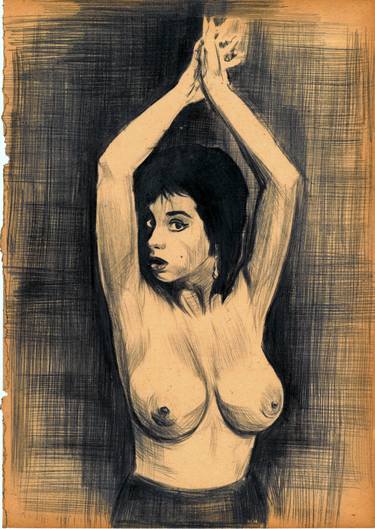 Print of Nude Drawings by Mehmet Dere