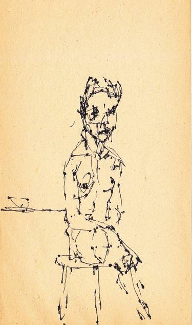 Original Expressionism Nude Drawings by Mehmet Dere