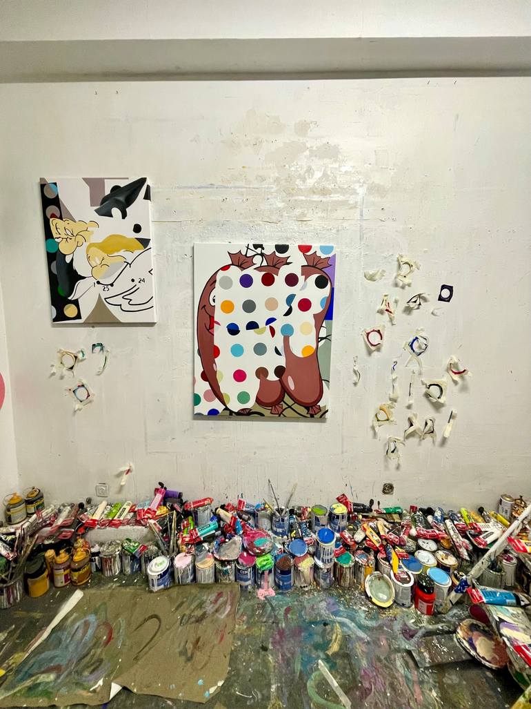 Original Abstract Expressionism Abstract Painting by David Rosado