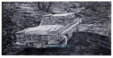 Original Figurative Automobile Paintings by David Rosado