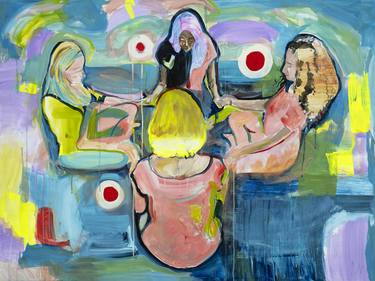 Original Abstract Expressionism Women Paintings by Rima Muna