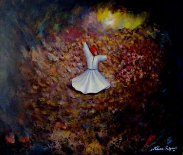 Saatchi Art Artist Khusro Subzwari; Paintings, “whirling Dervish” #art