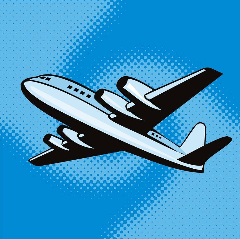 plane taking off clipart