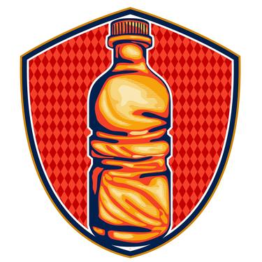 Soda Cola Water Bottle Retro Crest thumb