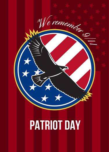 We Remember 911 Patriot Day Retro Poster thumb
