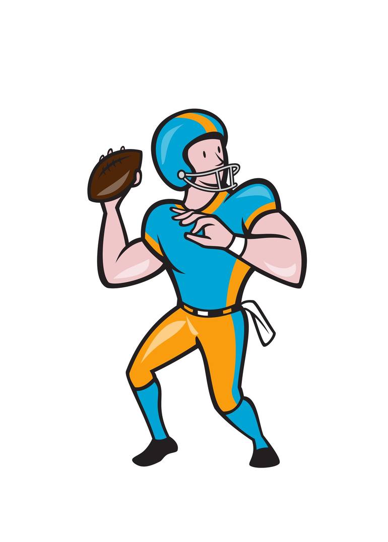 football player cartoon