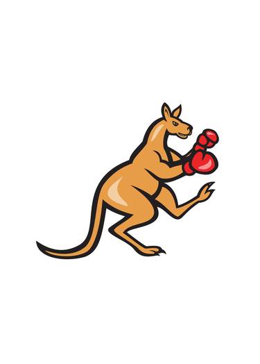 Kangaroo Kick Boxer Boxing Cartoon thumb