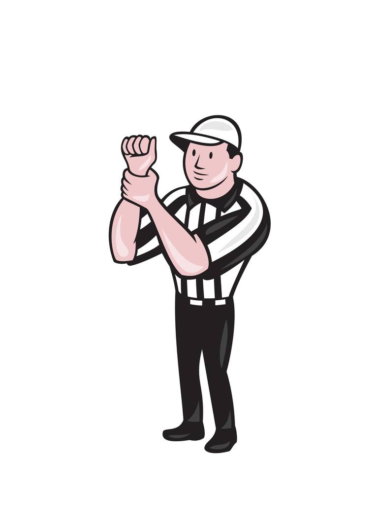 Premium Photo  Fun illustration of an american referee with a smartphone