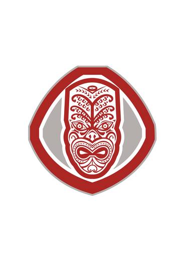 Maori Mask Face Front Shield Retro thumb