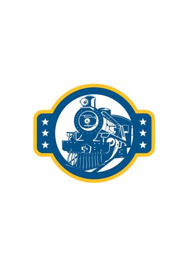 Steam Train Locomotive Front Retro thumb