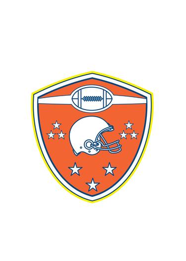 American Football Helmet Stars Shield Retro thumb