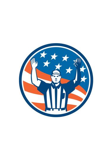 American Football Official Referee Touchdown thumb