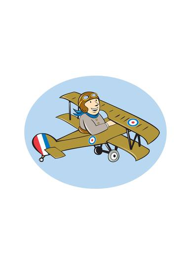 Sopwith Camel Scout Airplane Cartoon thumb