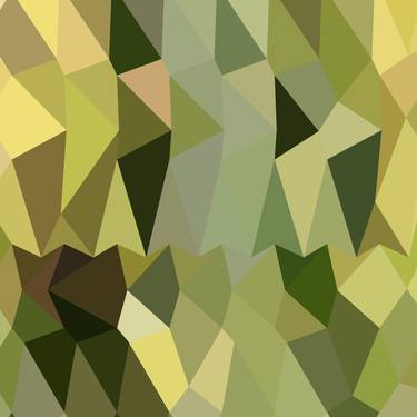 Dark Khaki Abstract Low Polygon Background thumb