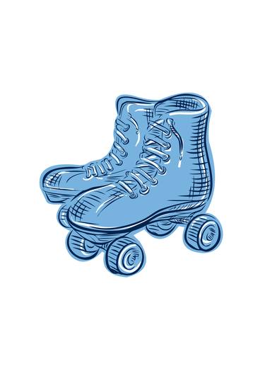 Roller Skates Vintage Etching thumb