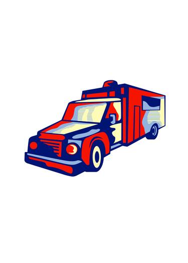 Ambulance Emergency Vehicle Retro thumb