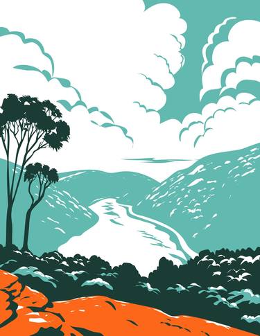 Berowra Valley National Park New South Wales WPA Poster Art thumb