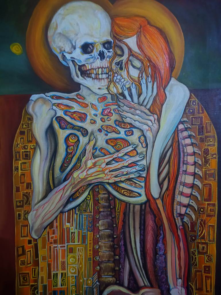 Original Art Nouveau Love Painting by Safir Rifas